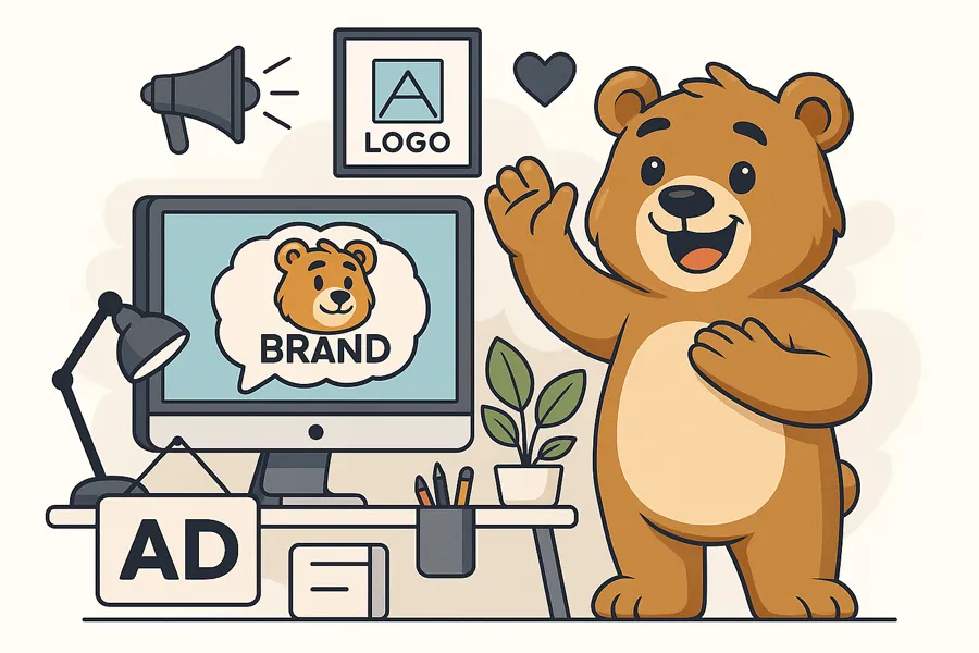 mascota corporativa marca empresa